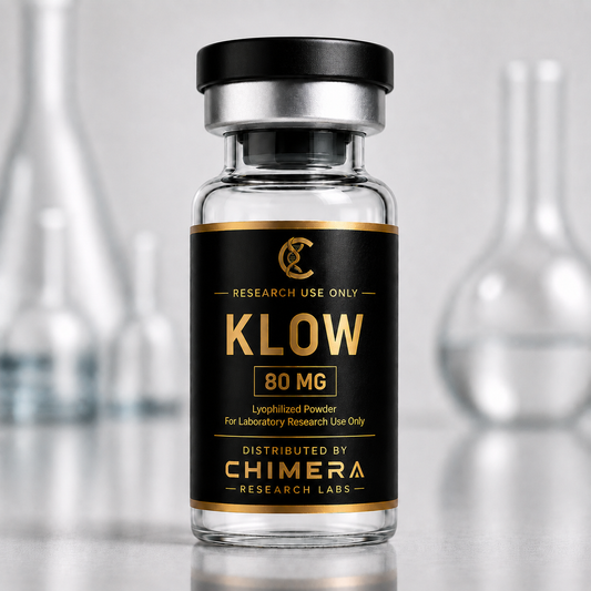 KLOW peptide blend research vial from Chimera Research Labs