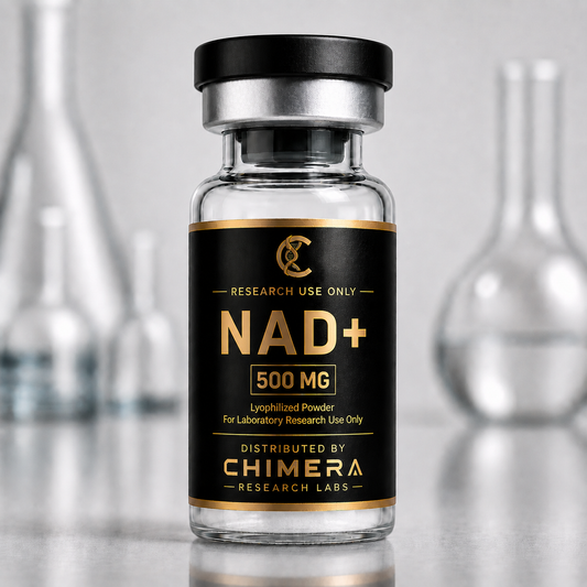NAD+ research compound vial from Chimera Research Labs